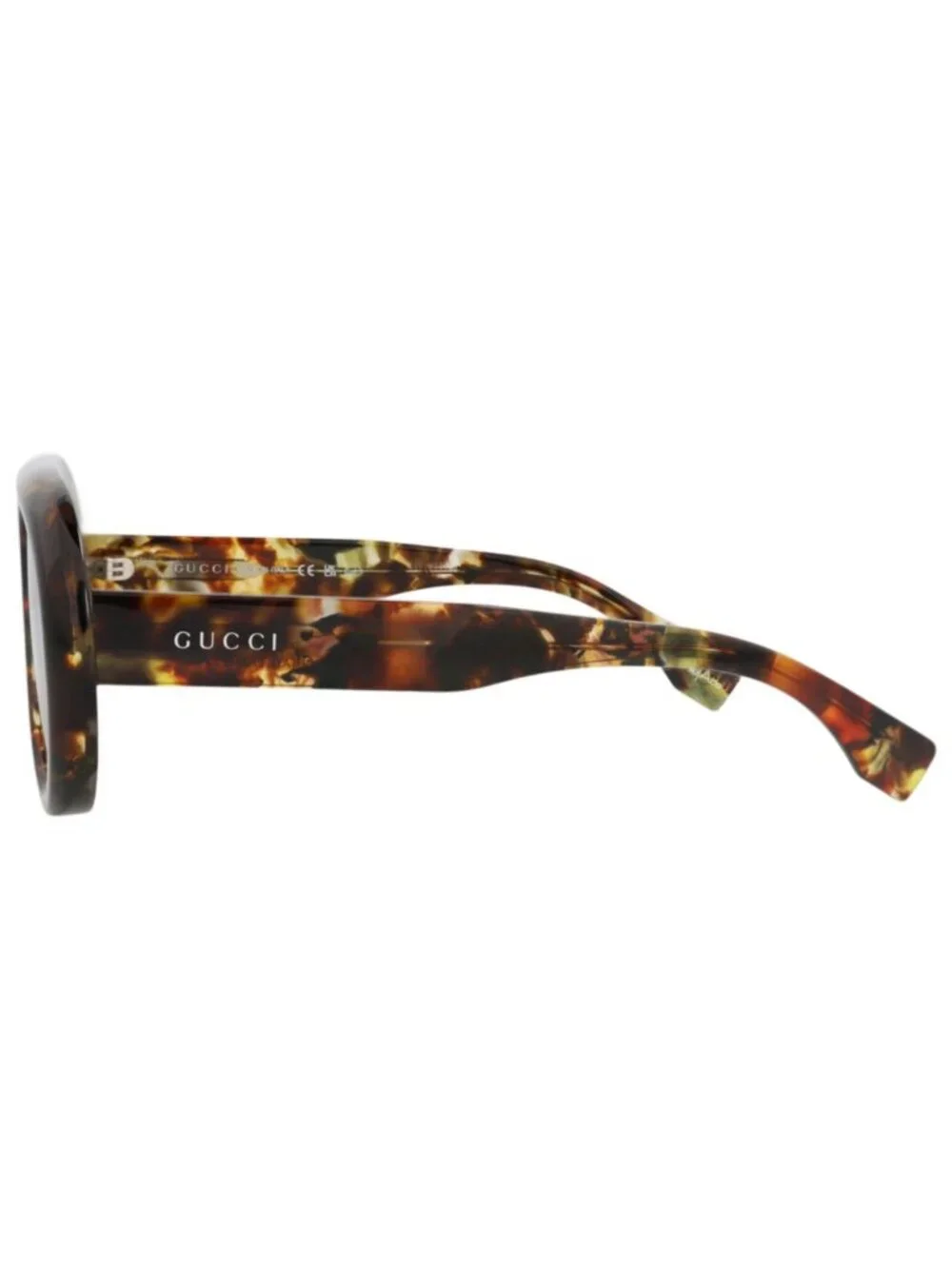 New Gucci Women's Sunglasses Aviator Recycled Acetate Frame Mens Havana Havana